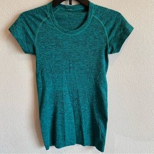 Lululemon Swiftly Tech Short Sleeve Turquoise Green Athletic Running Shirt